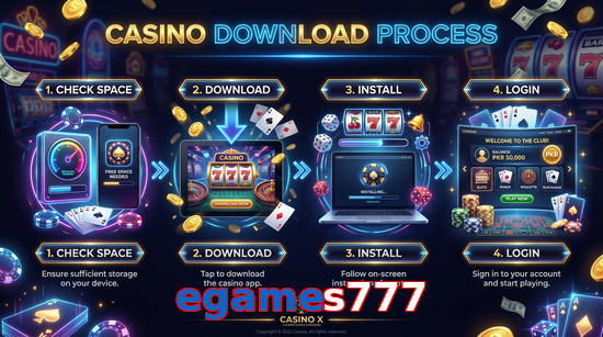 Game list for Egames777 download section