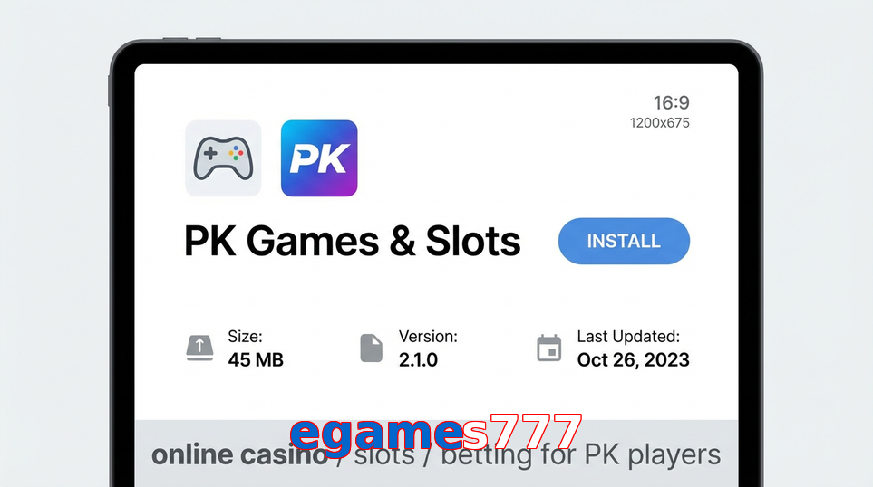 Game list for Egames777 gameapk section